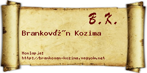 Brankován Kozima névjegykártya